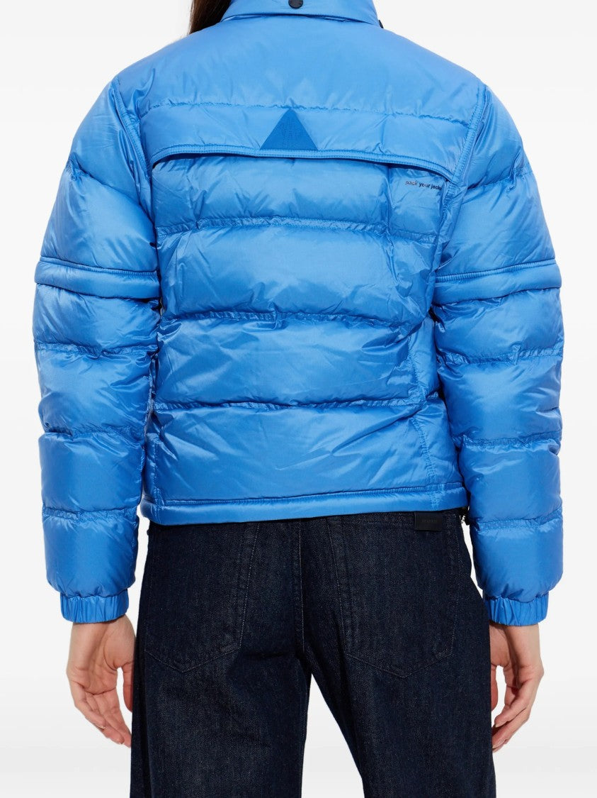 Moncler Grenoble Blue Mauduits Cropped Bomber Jacket