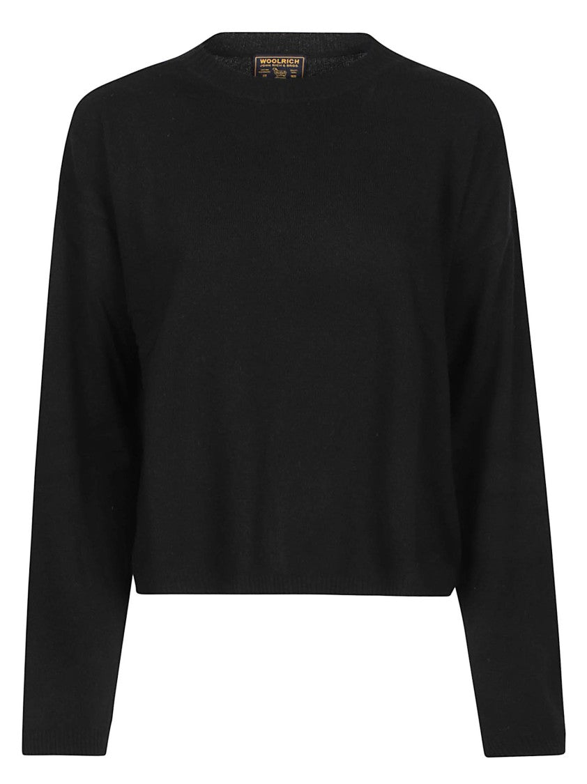 Woolrich Cozy Cropped Fine-Knit Wool-Blend Sweater