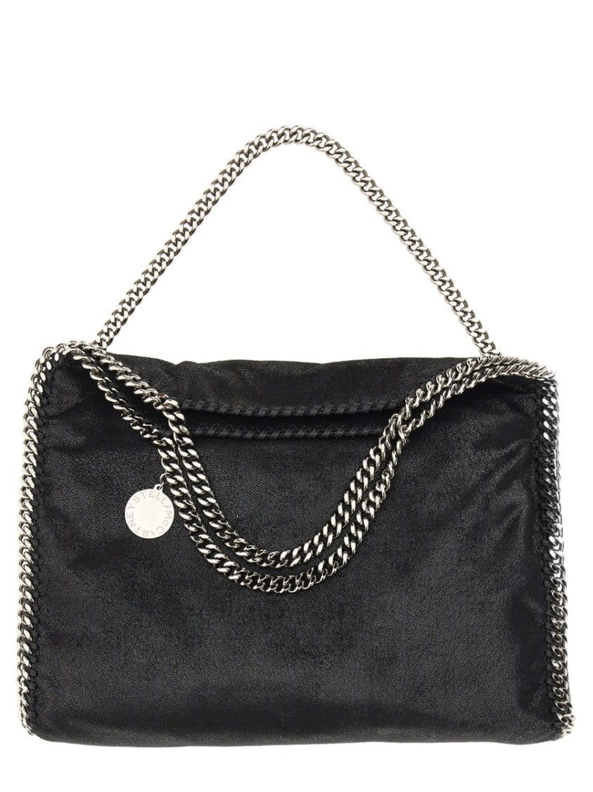 Stella Mccartney Borsa Tote With Fold-Over Design And Silver Chain Trim