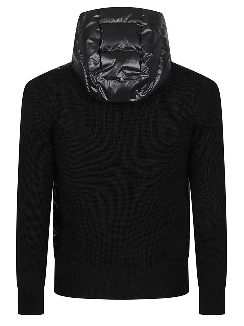Moncler Quilted Hooded Tricot Cardigan