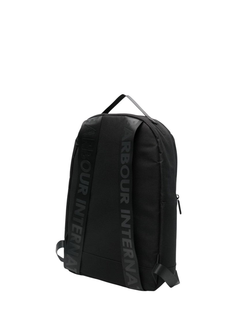 Barbour Knockhill Essential Black Nylon Backpack