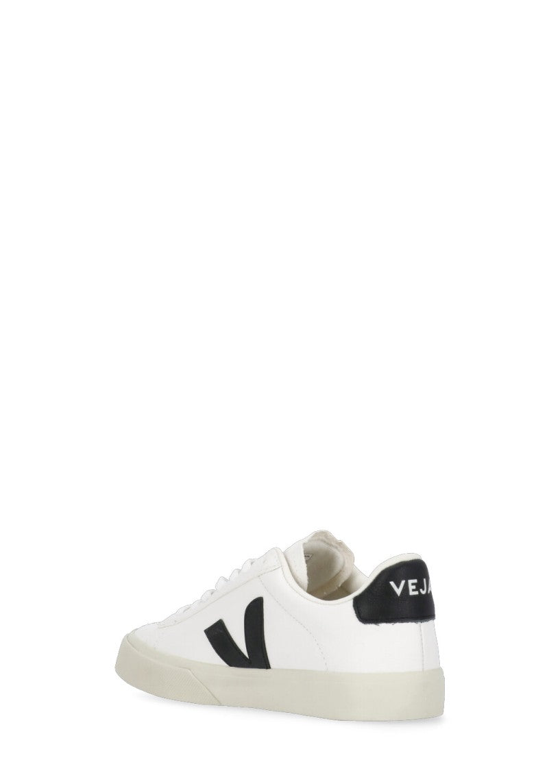 Veja Ivory White Leather V Logo Sneakers