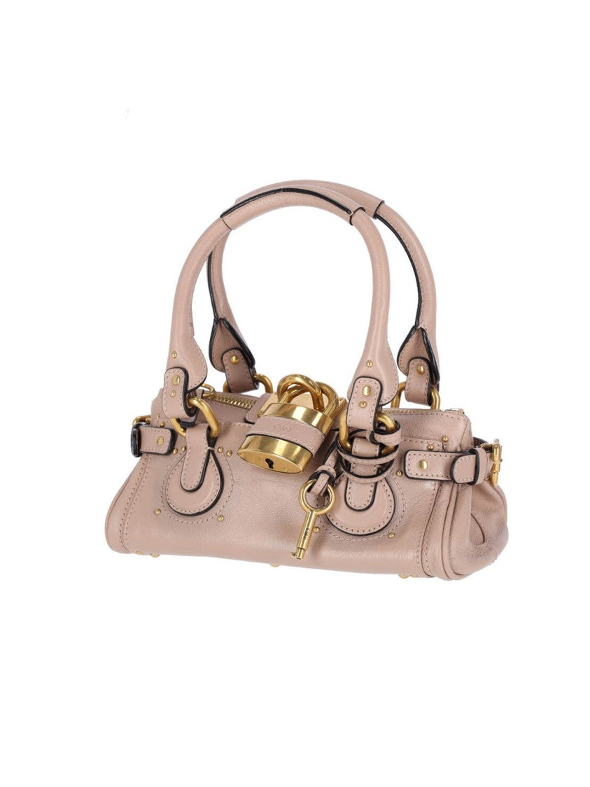 Chloé Pink Hammered Buffalo Leather Shoulder Bag
