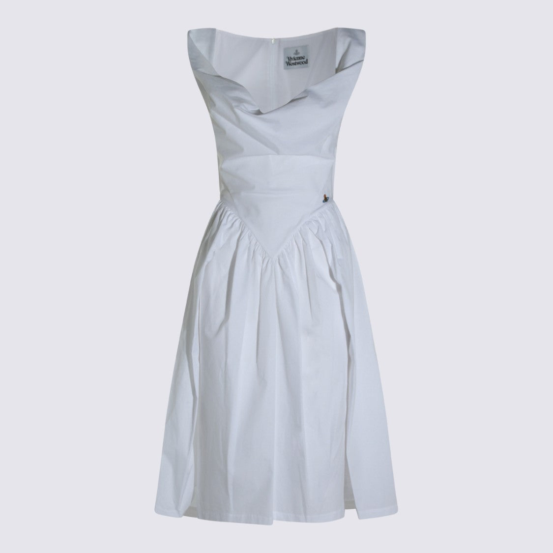 Vivienne Westwood Structured Bodice Midi Dress With V-Seam Detail