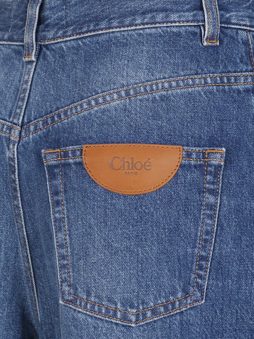 Chloé High-Waisted Wide-Leg Jeans With Five-Pocket Design