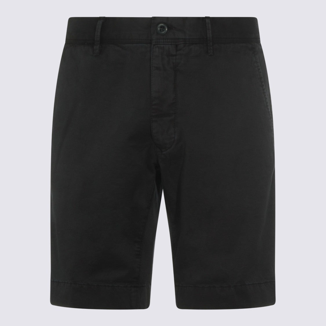 Incotex Tailored Black Shorts With Button Closure