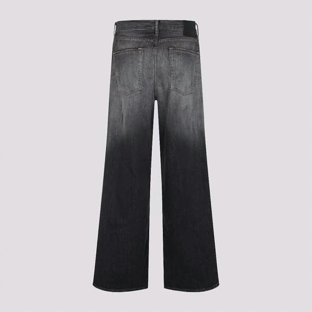 Acne Studios Wide-Leg Faded Black Denim Pants