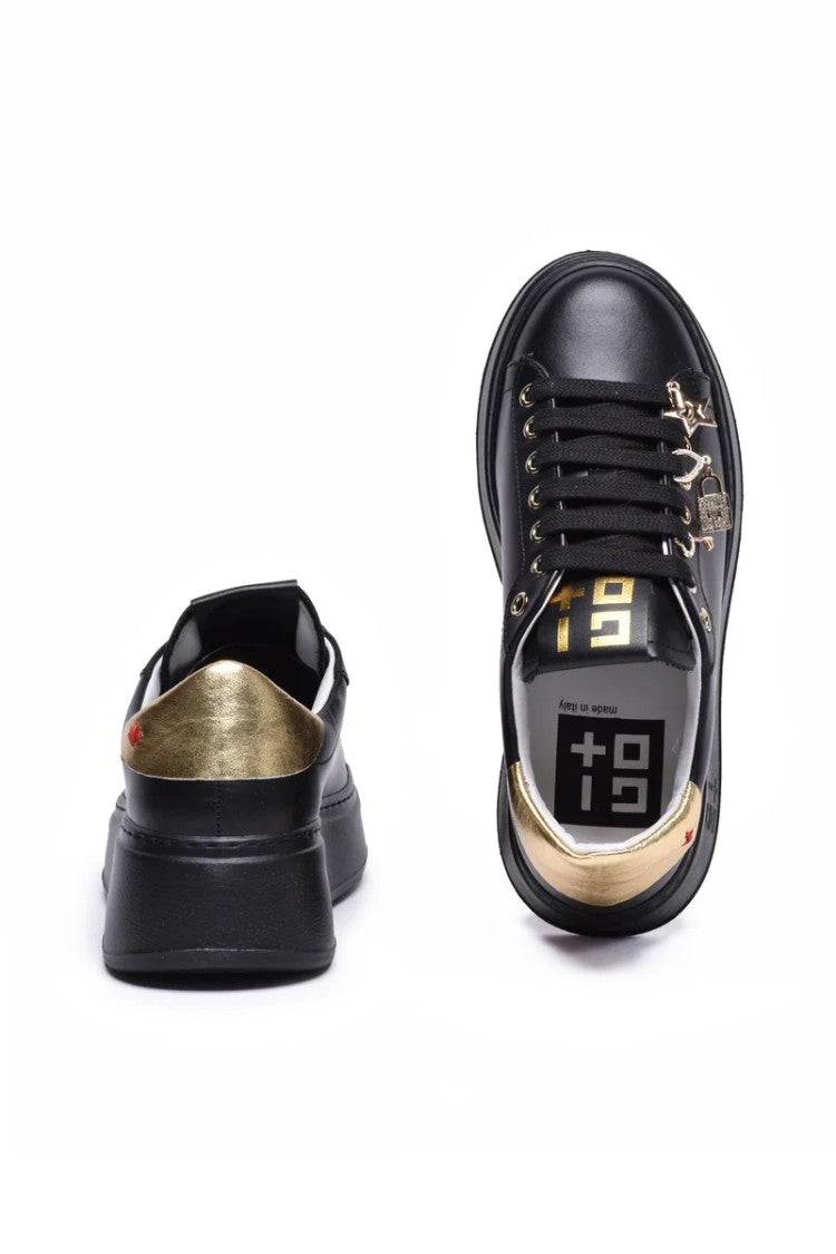 Gio + Black Leather Rubber Women's Sneakers