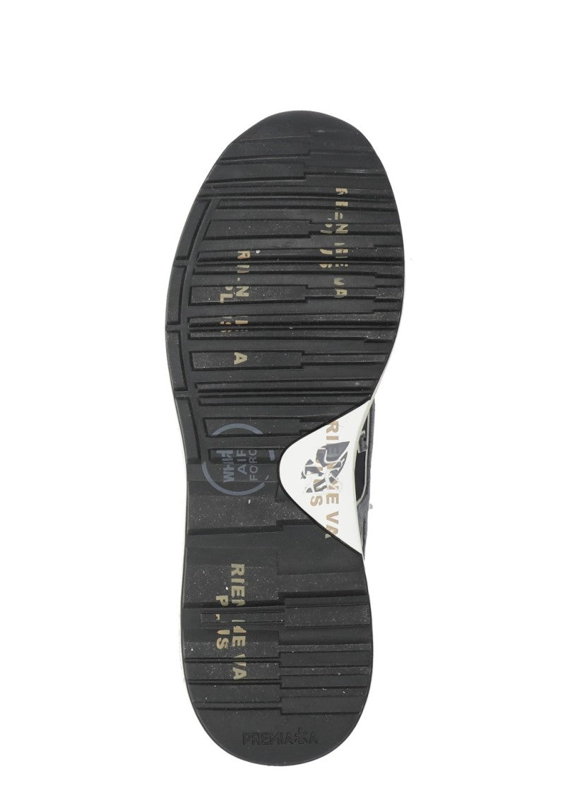 Premiata Blue Mick 7716 Suede-Blend Sneakers