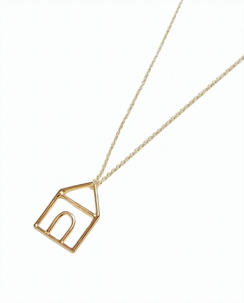 Aliita Gold Casita 9K Gold Rolo Chain Necklace
