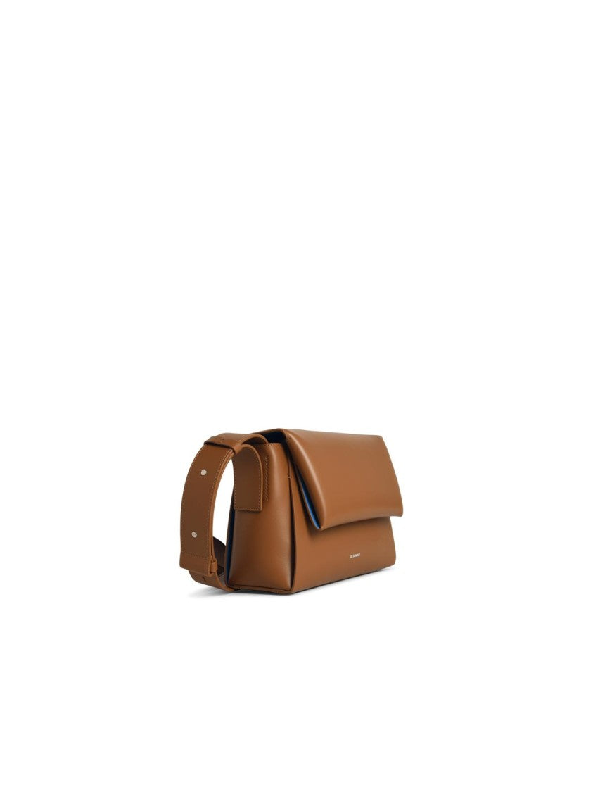 Jil Sander 'Messenger' Brown Leather Crossbody Bag