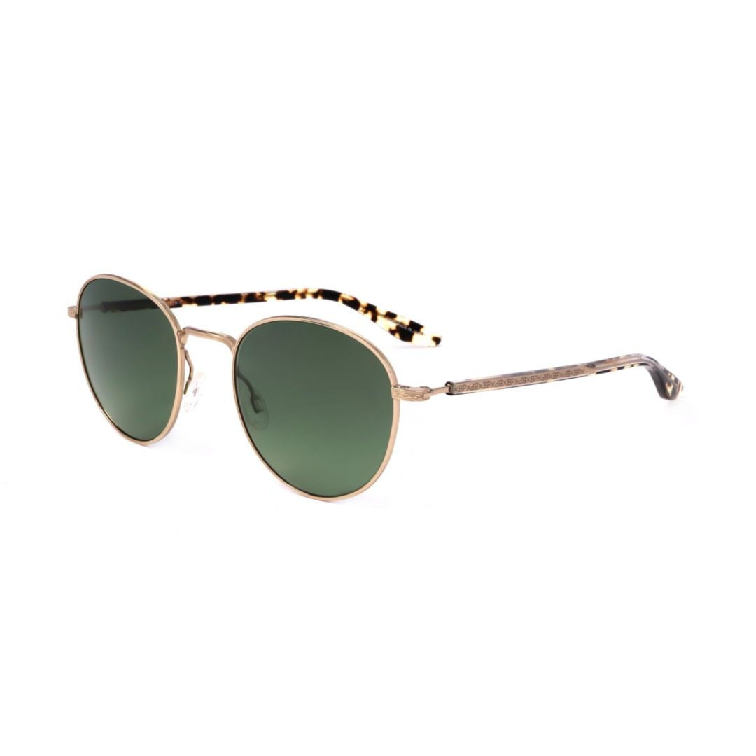 Barton Perreira Bp0034 520Tt Round Green Lens Sunglasses With Tortoiseshell Temples
