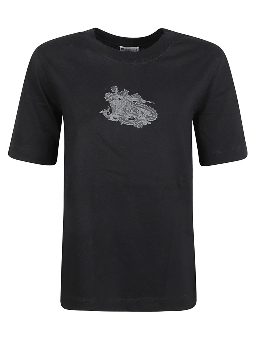 Burberry Relaxed-Fit Black T-Shirt With Graphic Design