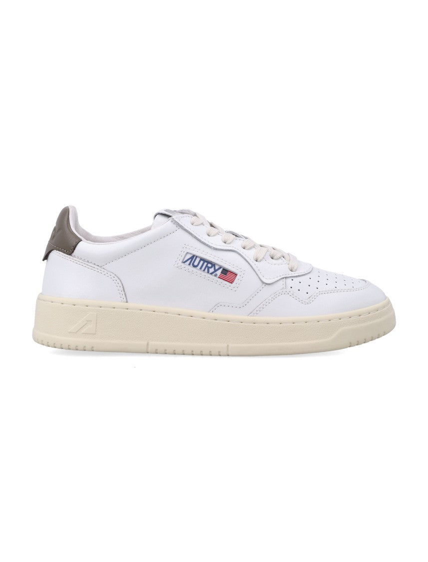 Autry Low-Top Sneakers With Perforated Detailing And Contrasting Heel Tab