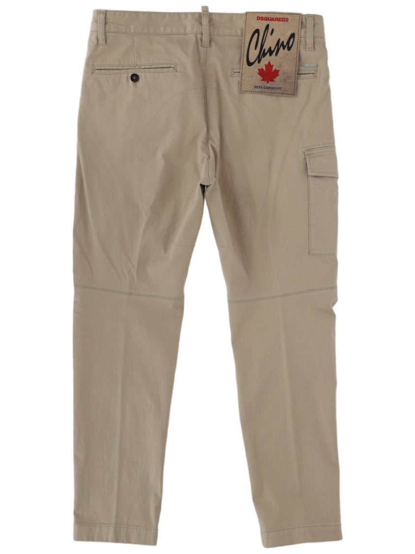 Dsquared2 Slim Fit Chino-Style Cargo Pants With Multiple Pockets