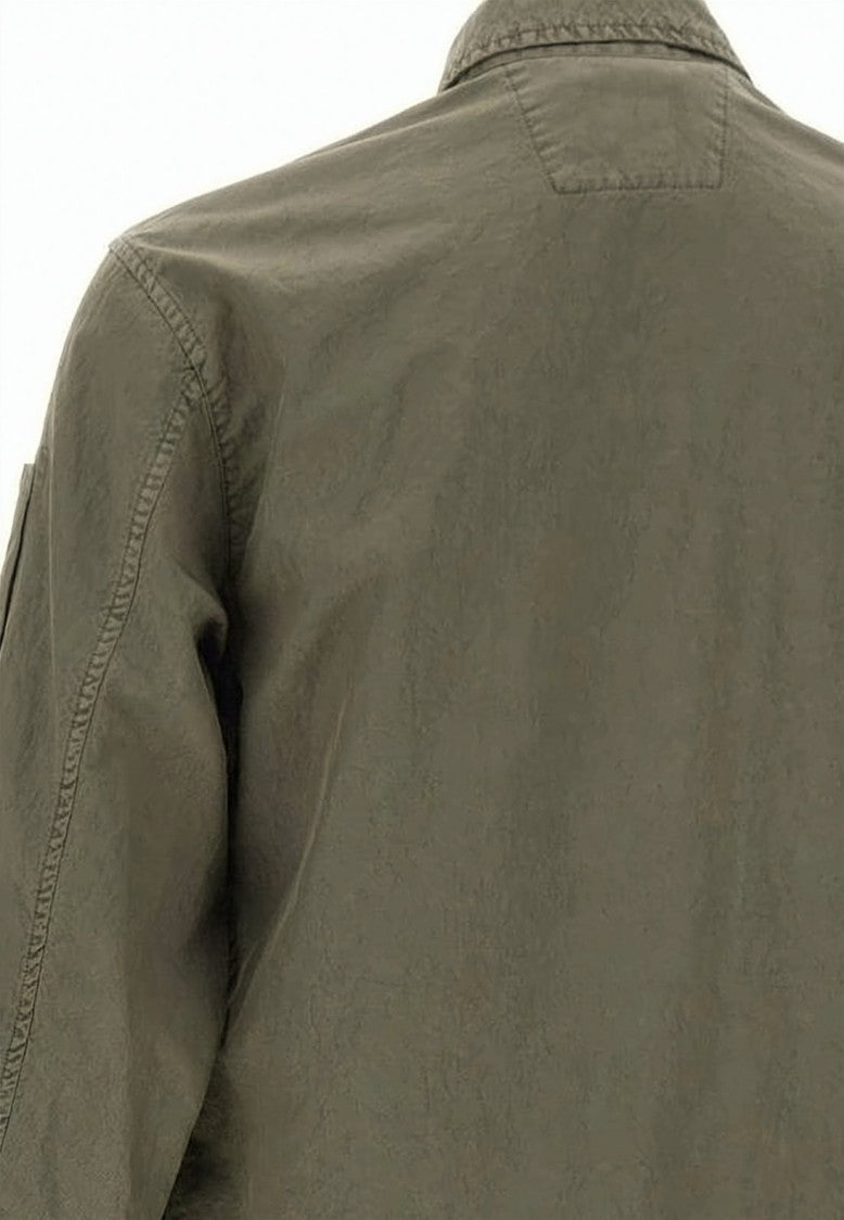 C.P. Company Utilitarian Green Jacket With Classic Collar