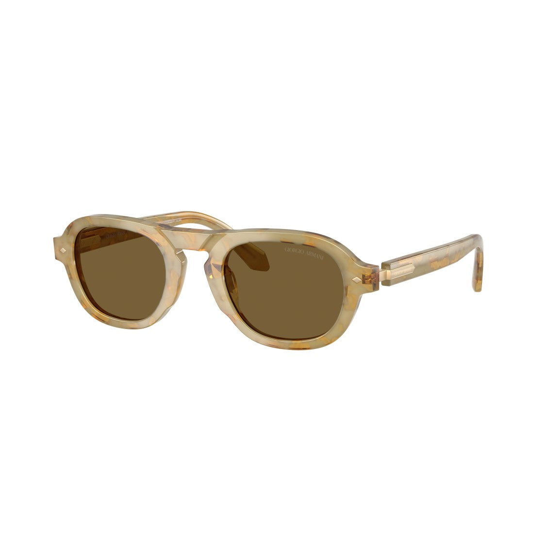 Giorgio Armani 0Ar8244 Translucent Acetate Sunglasses With Brown Tinted Lenses