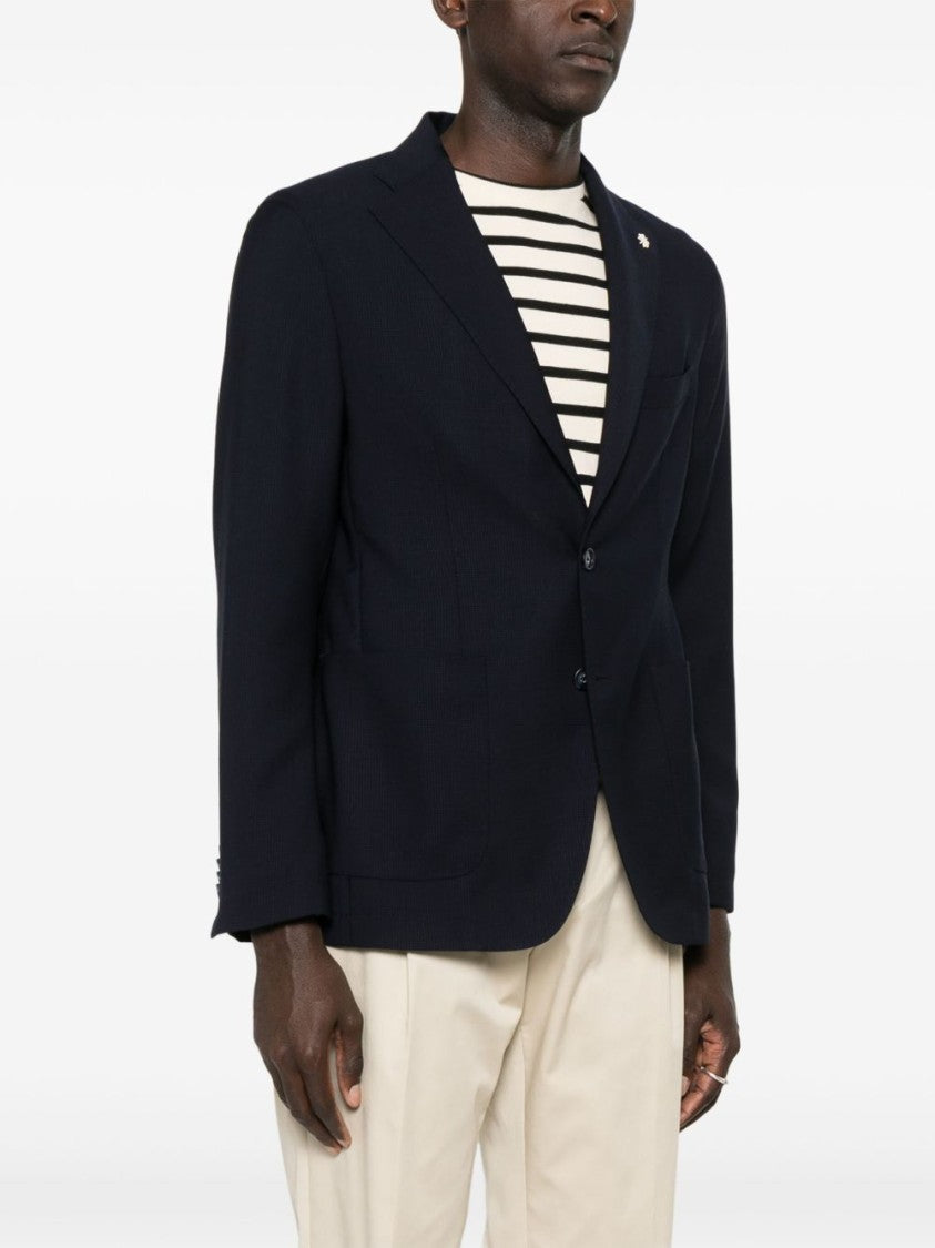 Manuel Ritz Tailored Navy Blue Jacket
