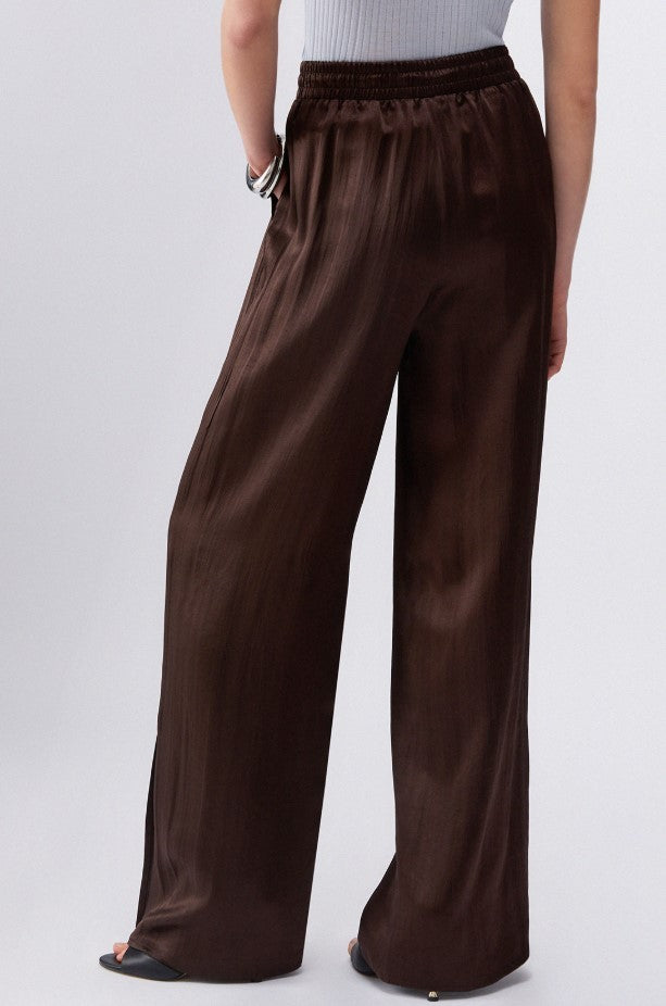 Liu Jo Satin Elastic Waist Wide Trousers