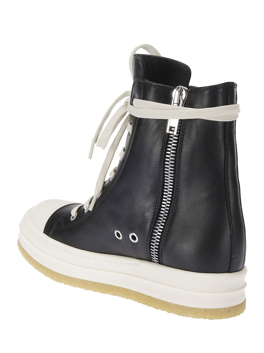 Rick Owens High-Top Sneakers With Dual Closure