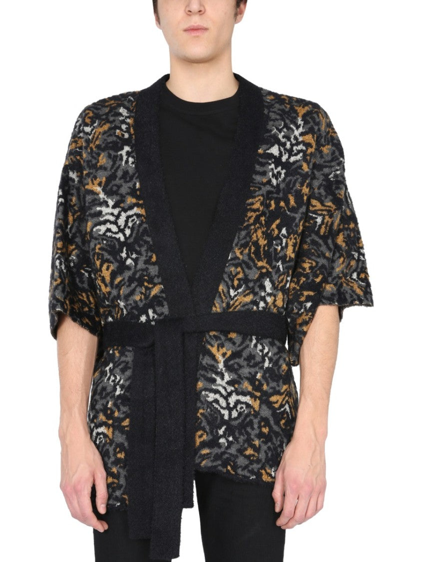 Saint Laurent Jacquard Knit Kimono