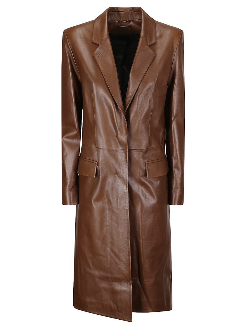 1972 Desa Leather Redingote Coat