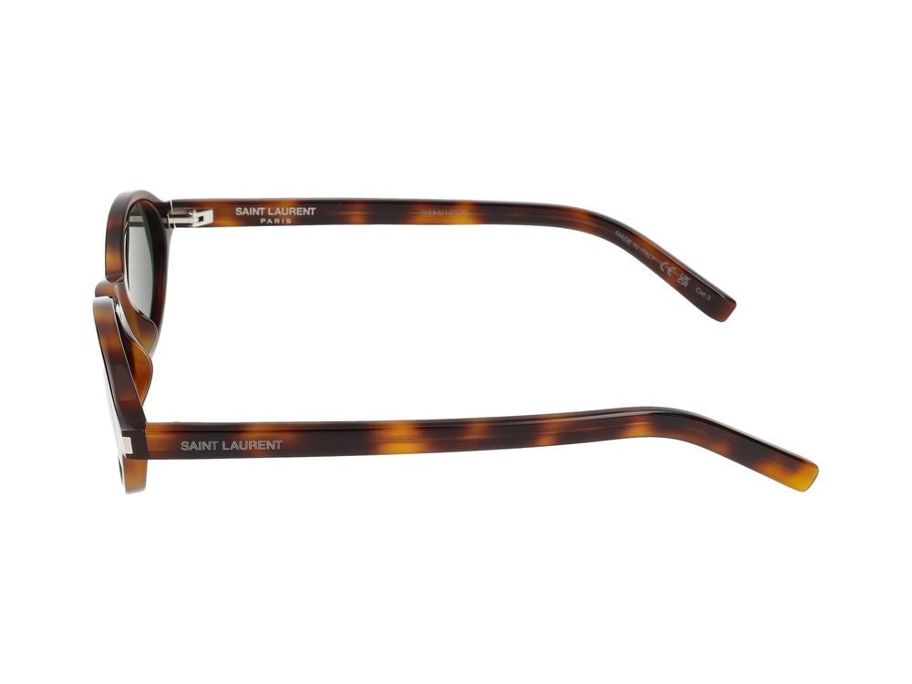 Saint Laurent Havana Round Tortoiseshell Acetate Sunglasses