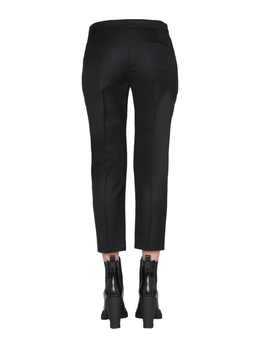 Alexander Mcqueen Tailored Cropped Trousers With Hidden Closure