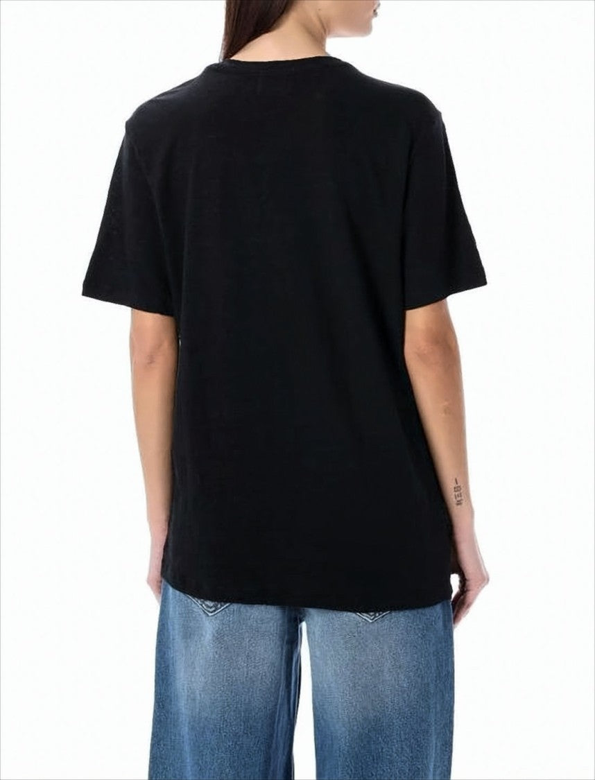 Isabel Marant Relaxed-Fit Round Neck T-Shirt With Bold Logo Print