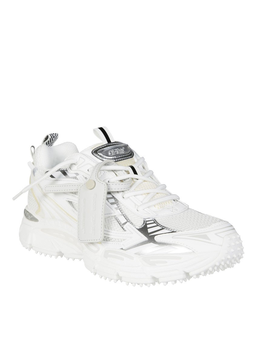 Off-White Sole White Sneakers With Black