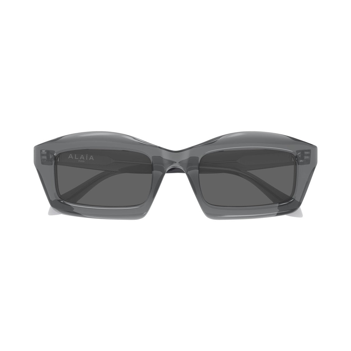 Azzedine Alaïa Aa0089s Rectangular Frame Sunglasses In Translucent Smoky Grey