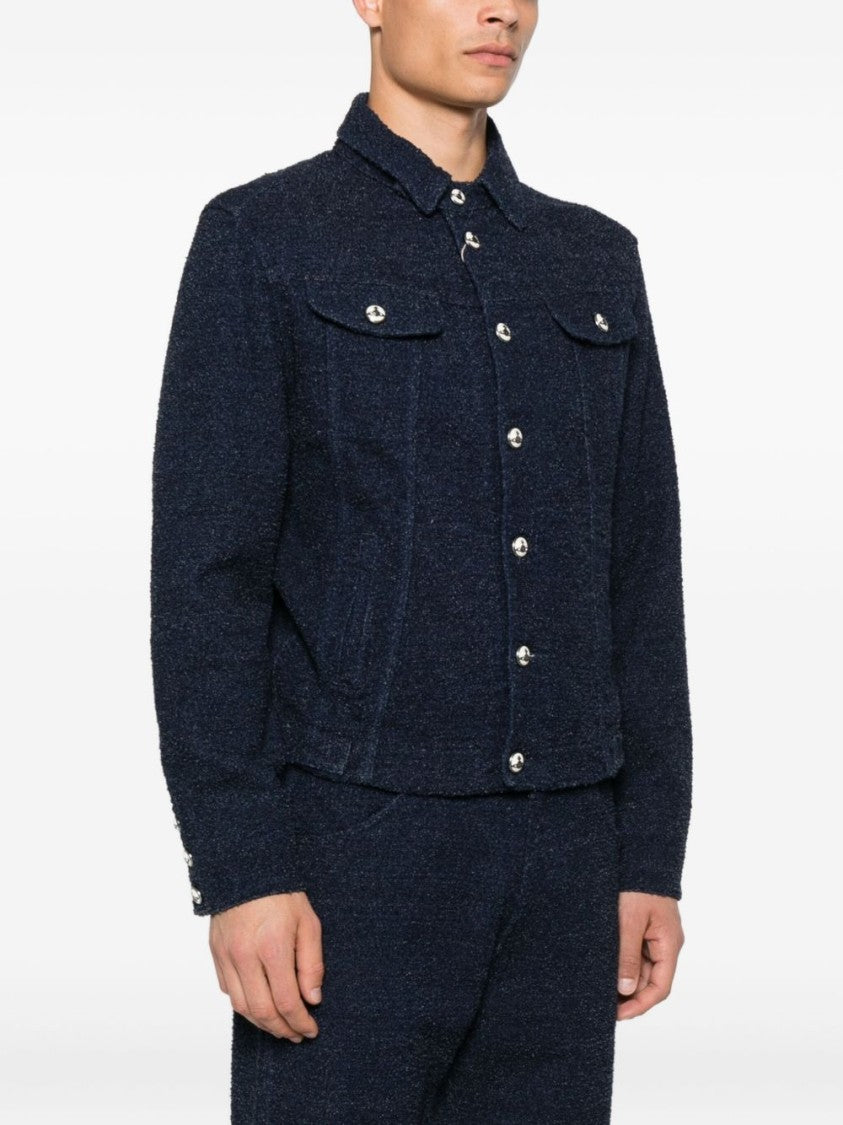 Vivienne Westwood Textured Dark Blue Casual Jacket