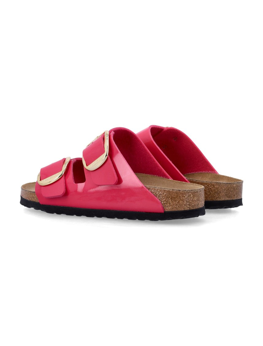 Birkenstock Birko-Flor Patent Arizona Sandals With Oversized Buckles