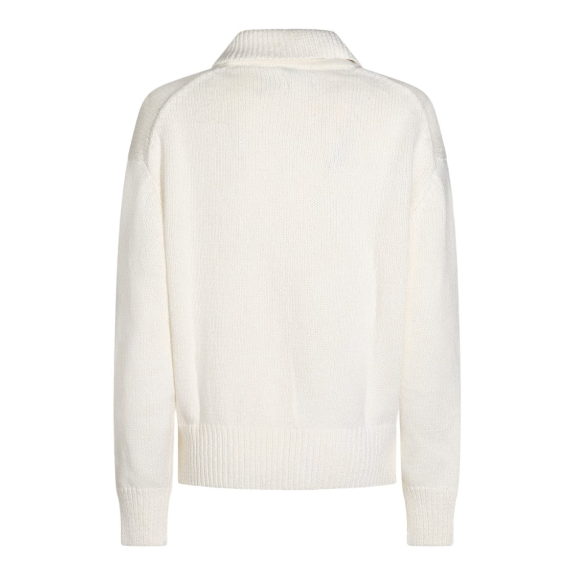 Polo Ralph Lauren Cream White Embroidered Knit Sweater