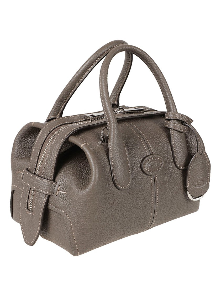 Tod's Textured Calfskin Handbag With Central Zip Closure