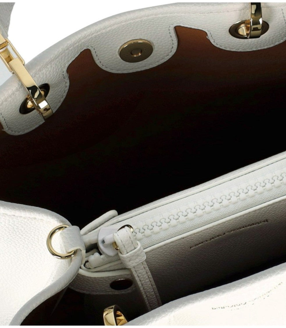 Emporio Armani Myea Small White Shopping Bag