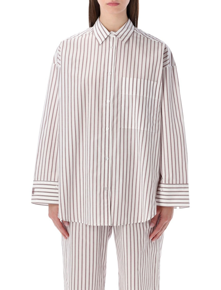By Malene Birger Derris Oversized Striped Cotton Shirt