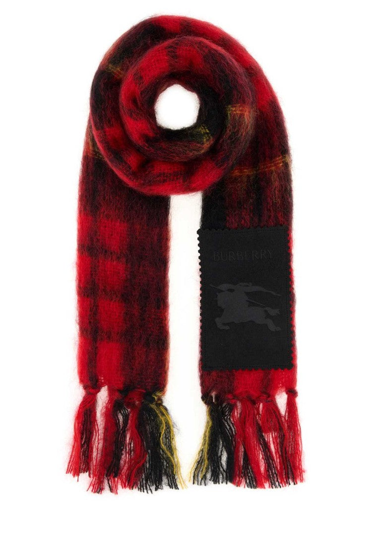 Burberry Embroidered Mohair Blend Scarf