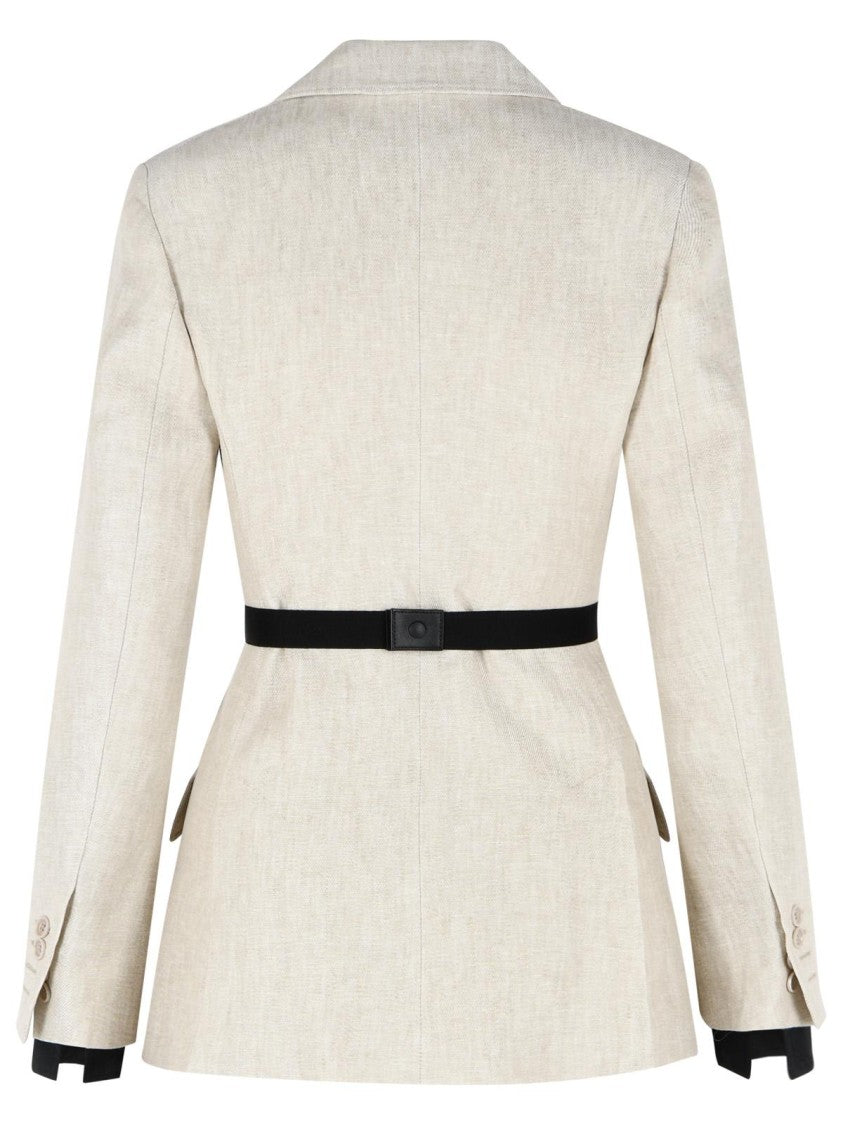 Max Mara 'Neutro' Beige Linen Blazer
