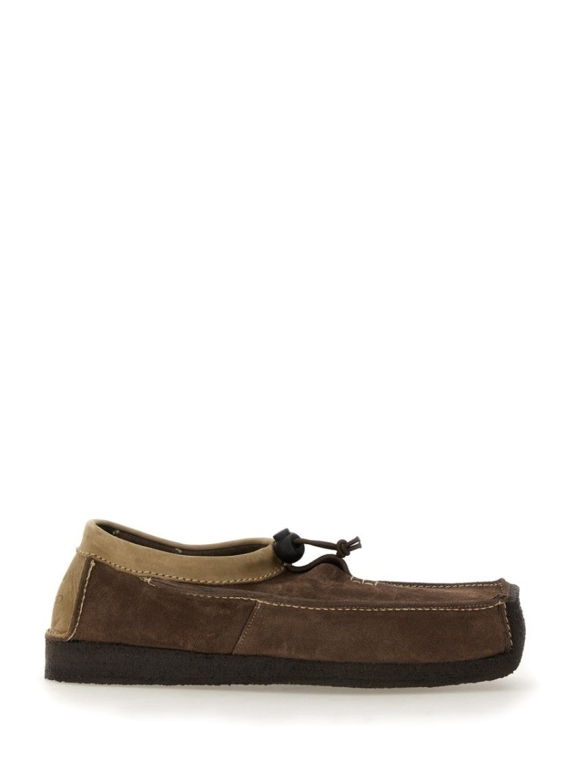 Woburn Walk Brown Suede Loafers With Leather Trim