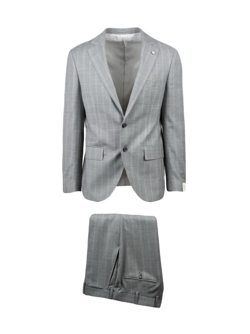 L.B.M. 1911 Rounded Grey Blazer And Classic Trouser Suit