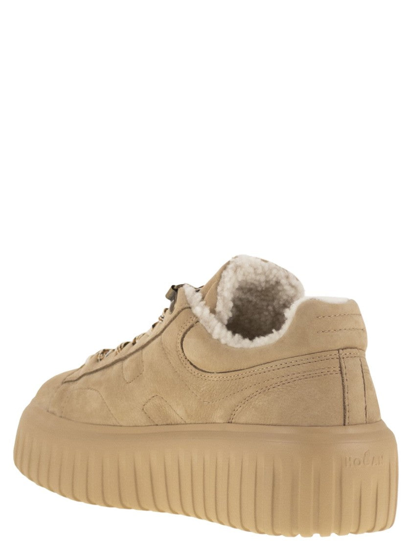 Hogan H-Stripes Nubuck Trainers