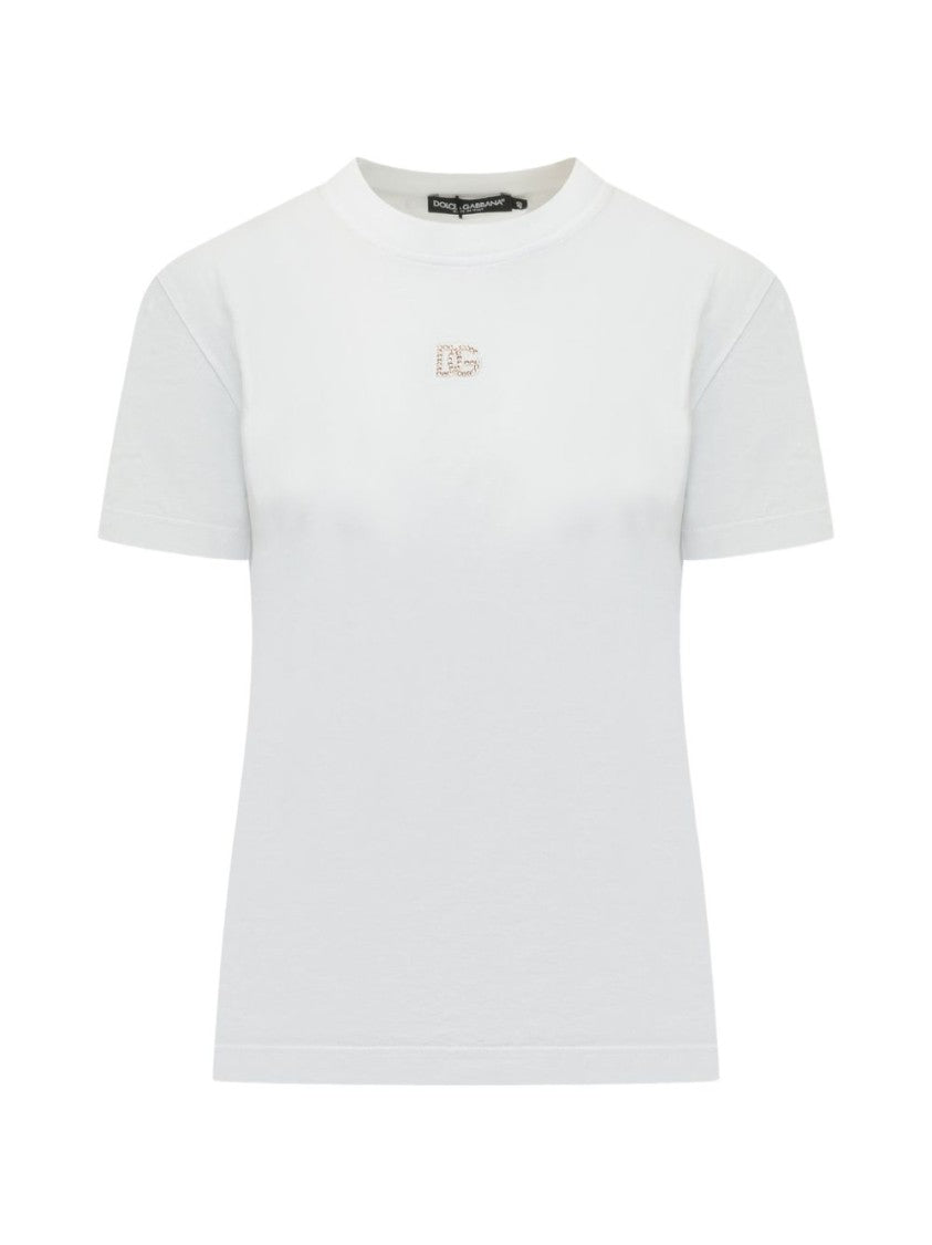 Dolce & Gabbana Short-Sleeve White T-Shirt