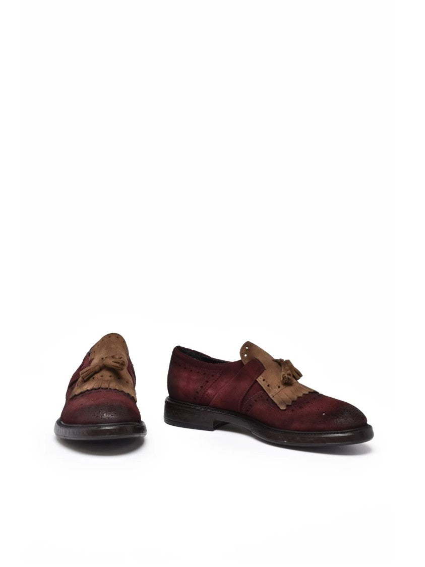 Botti 1913 Brown Suede Perforated Loafers