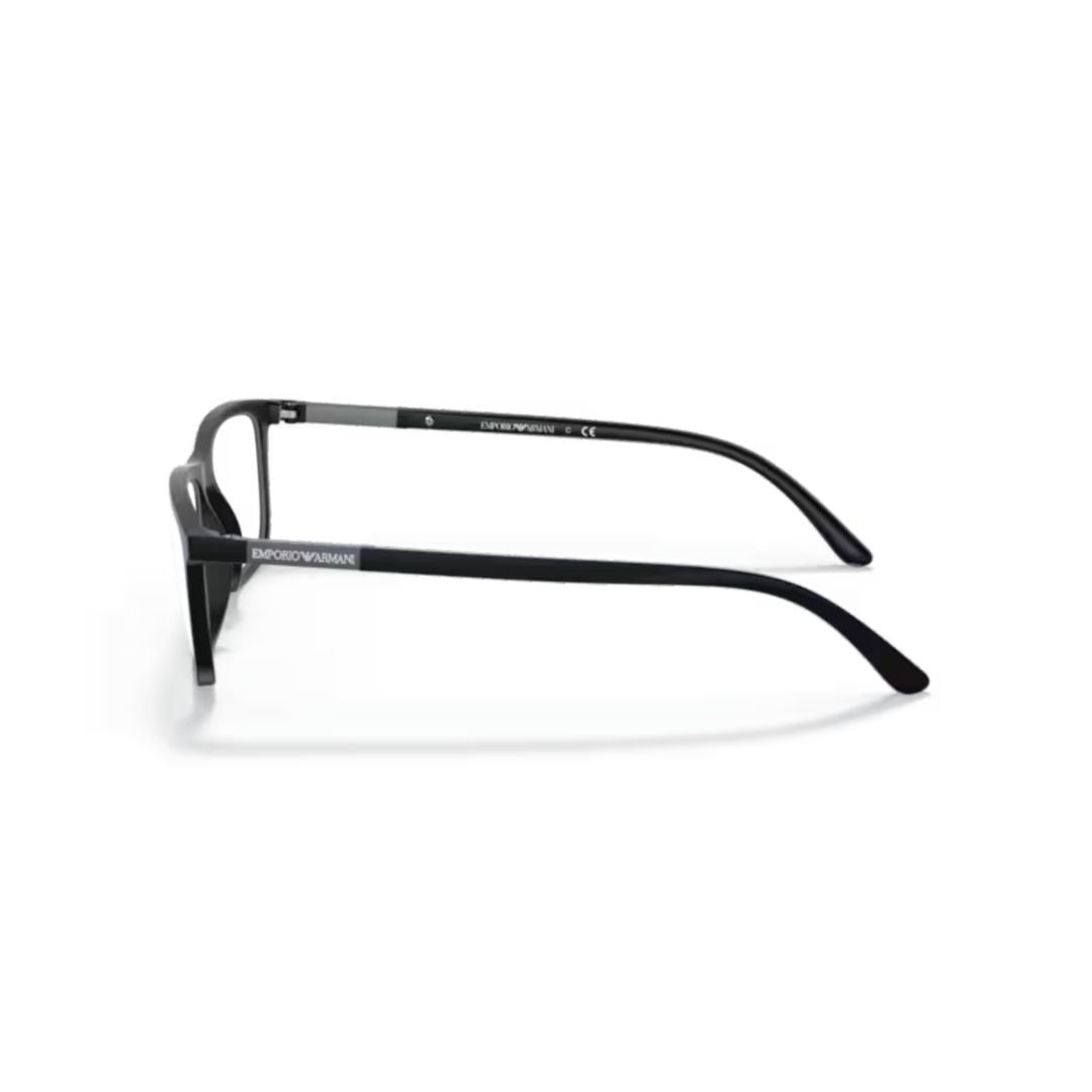 Emporio Armani 0Ea4160 Rectangular Eyeglasses In Matte Black Finish