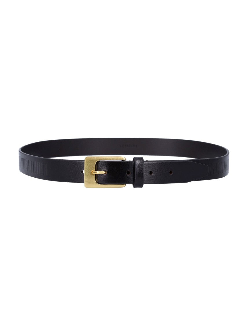 Lemaire Dark Brown Rail Leather Belt