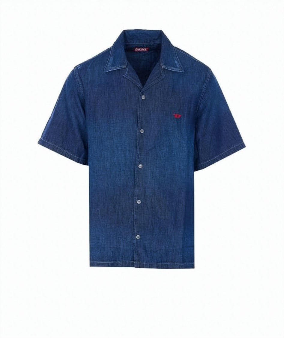 Diesel Cotton Short-Sleeve Denim Shirt