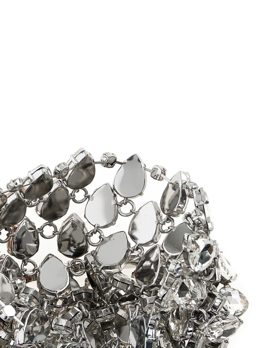 Self-Portrait 'Silver Crystal Chainmail Mini' Clutch