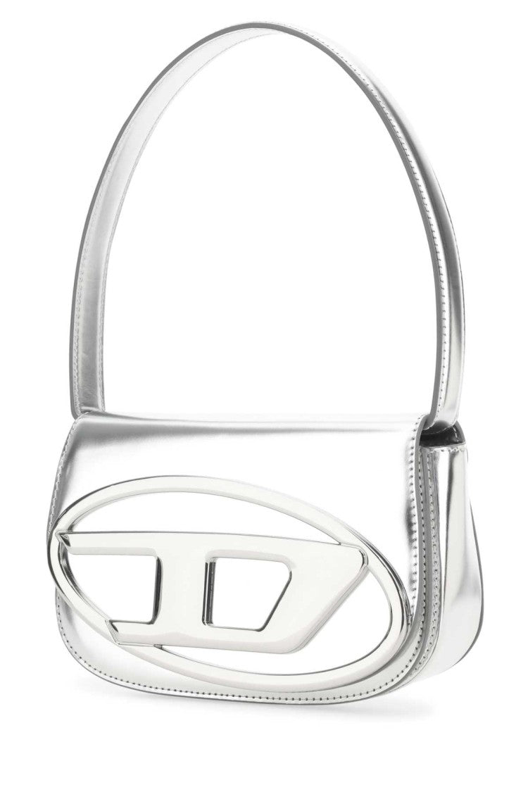 Diesel Silver Leather 1Dr Shoulder Bag