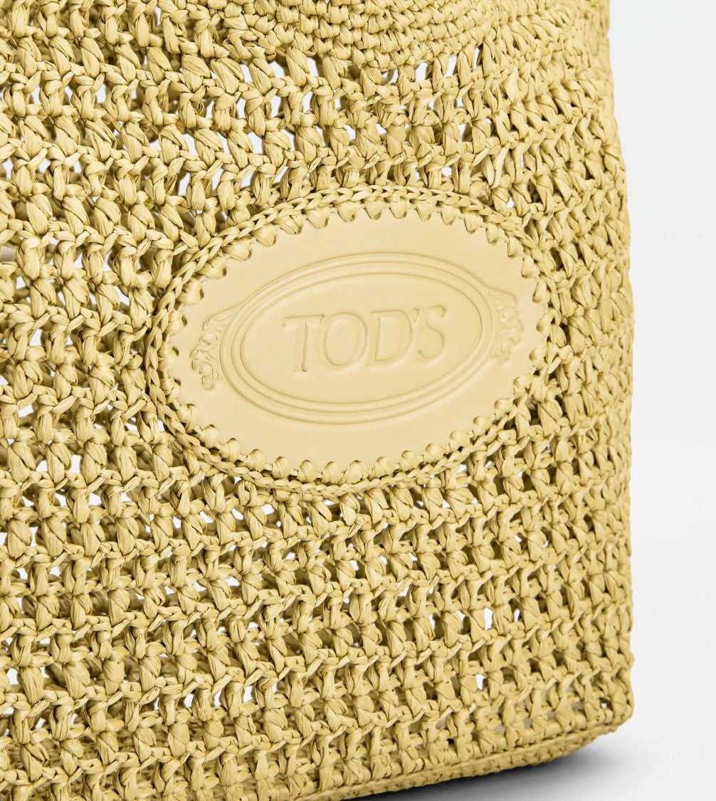 Tod's Woven Tote Bag With Embossed Logo